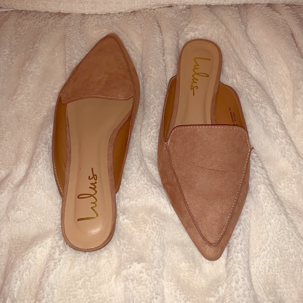 Tan Suede Mules